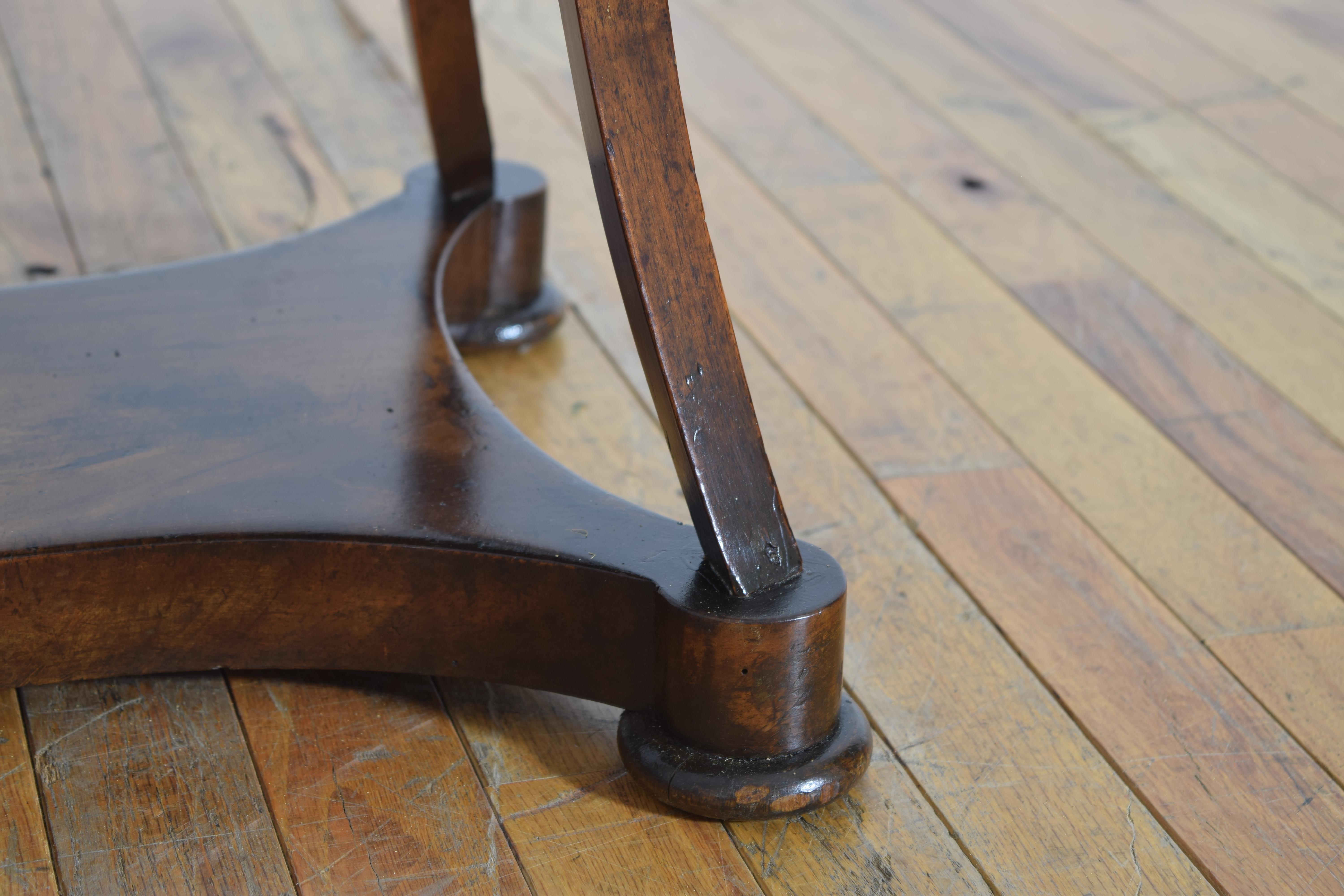 Italian, Venezia, Walnut, Ashwood & Ebonized 1-Drawer Side Table, ca. 1825 For Sale 7