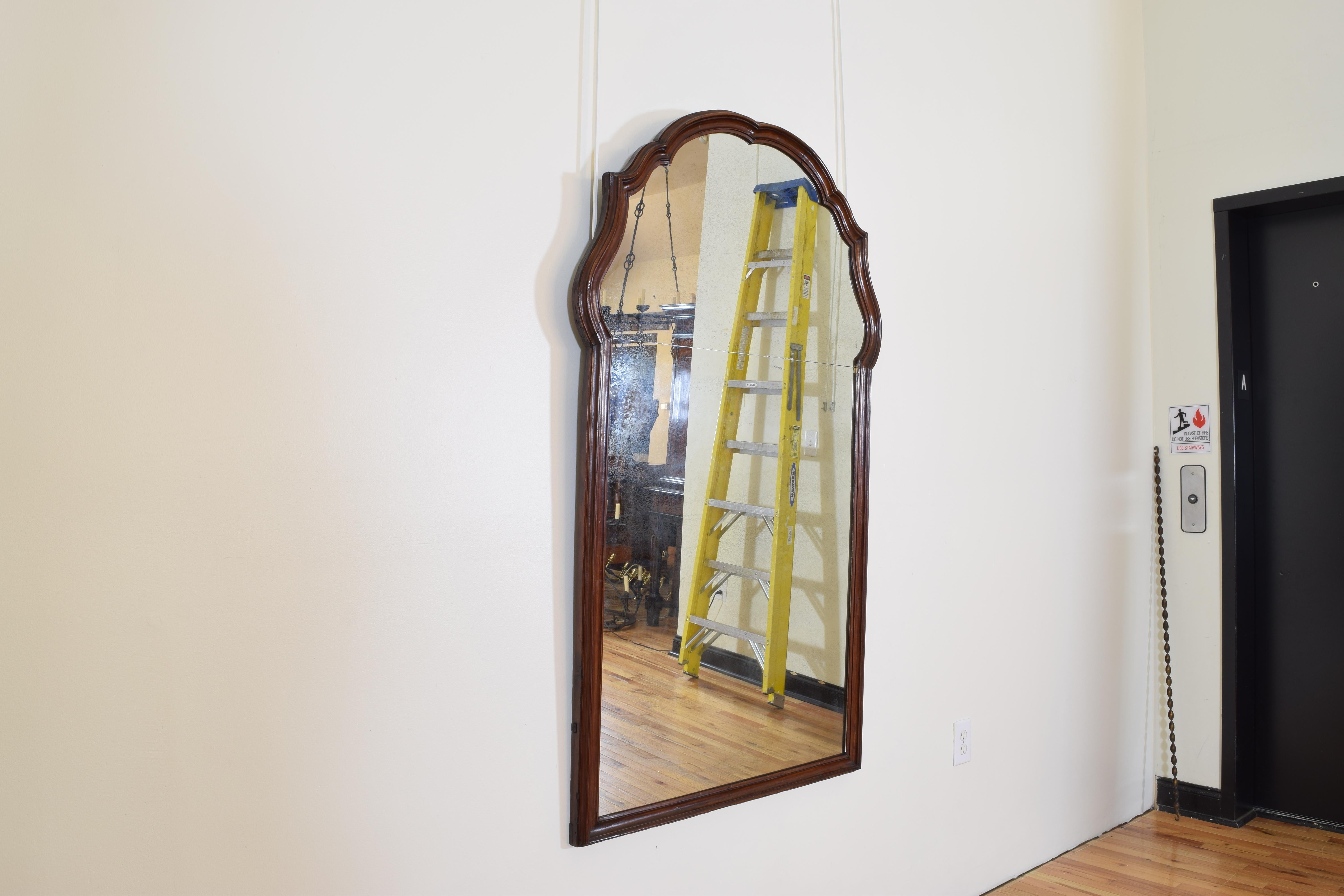 Queen Anne Italian, Venice, Carved Walnut Mirror, Early 18th Century