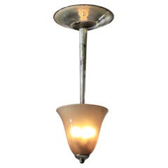 Italian Venini chandelier Murano glass 30's / 40's oxidized and patinated