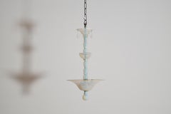 Italian Venini Mid-Century Delicate Opaline Pendant