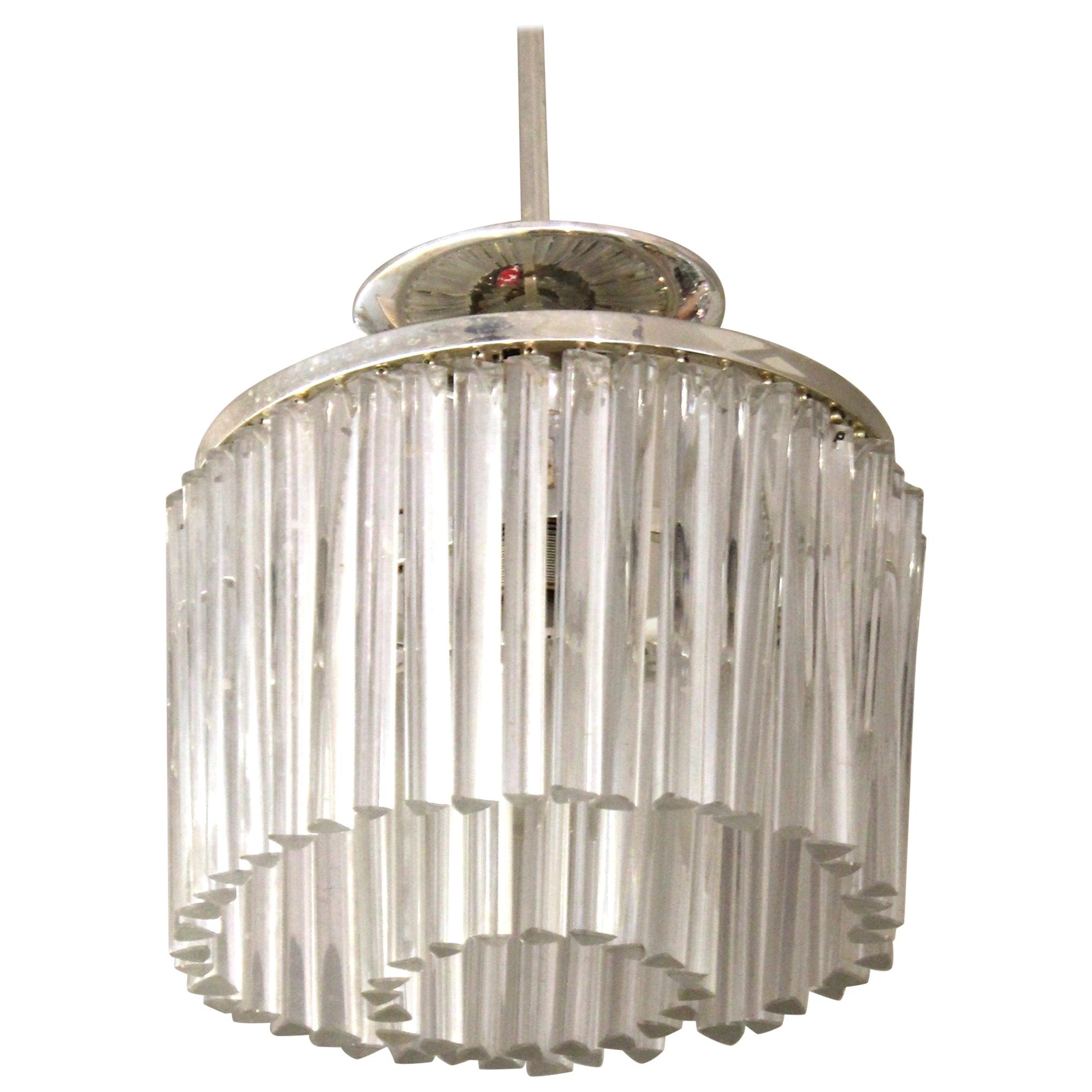 Petite lampe à suspension italienne de style Venini, mi-siècle moderne