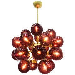 Italian Ventiquattro Murano Glass Globe Sputnik Chandelier by Fabio Ltd