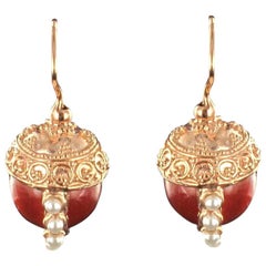 Italian Vermeil Balls Lever-Back Earrings