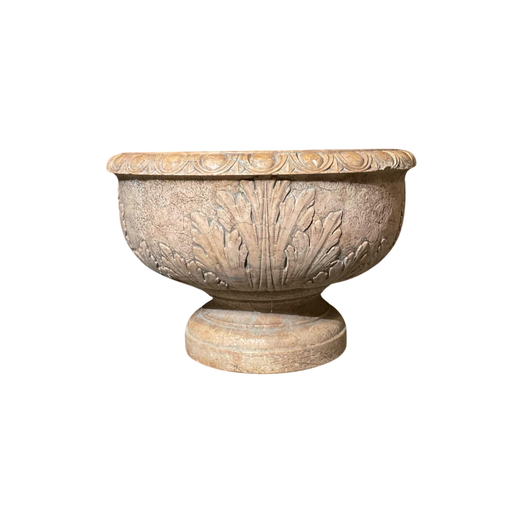 These Italian Verona Marble Planters are from the 18th century and expertly crafted from the highest quality Italian Verona marble. 