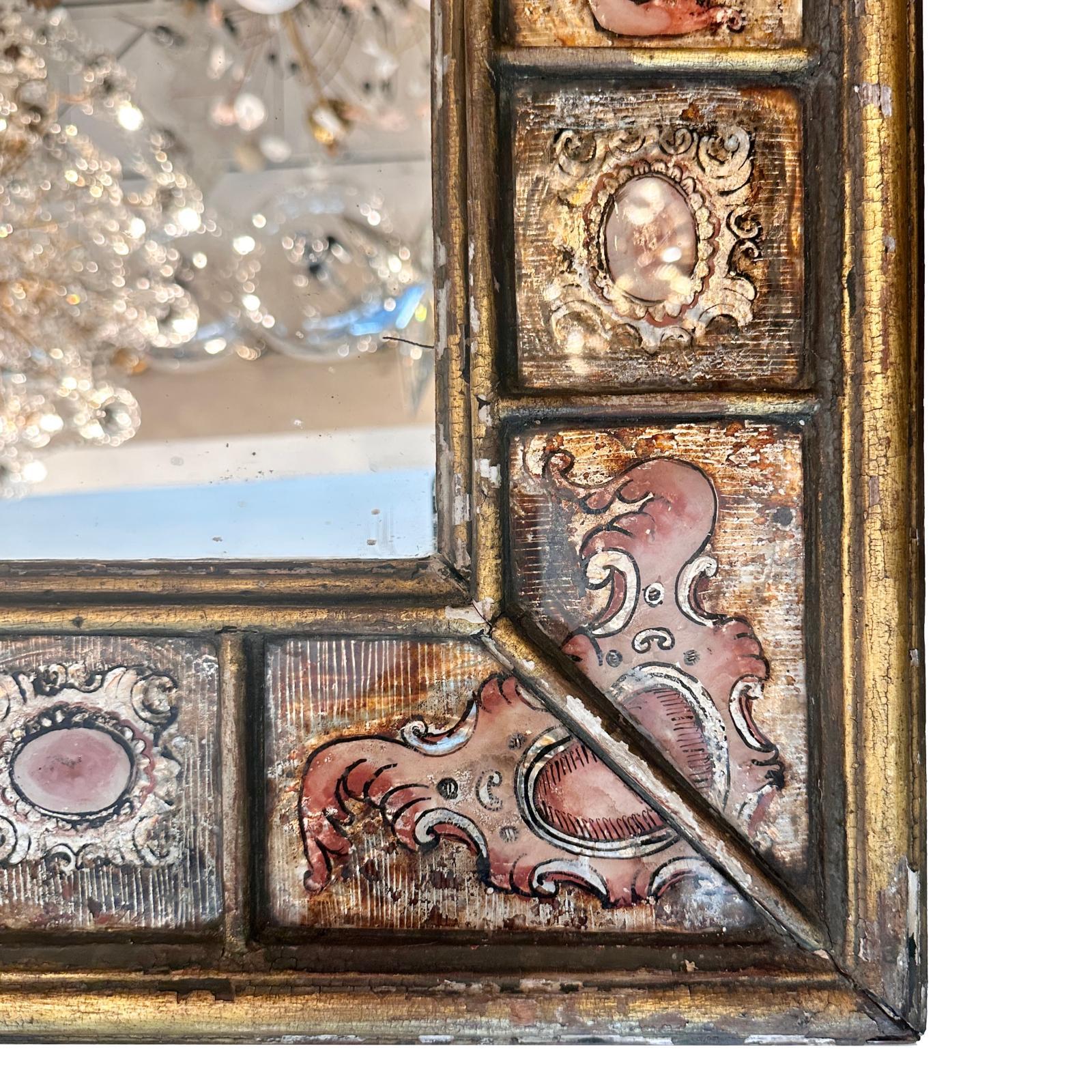 Mid-20th Century Italian Verre Églomisé Mirror