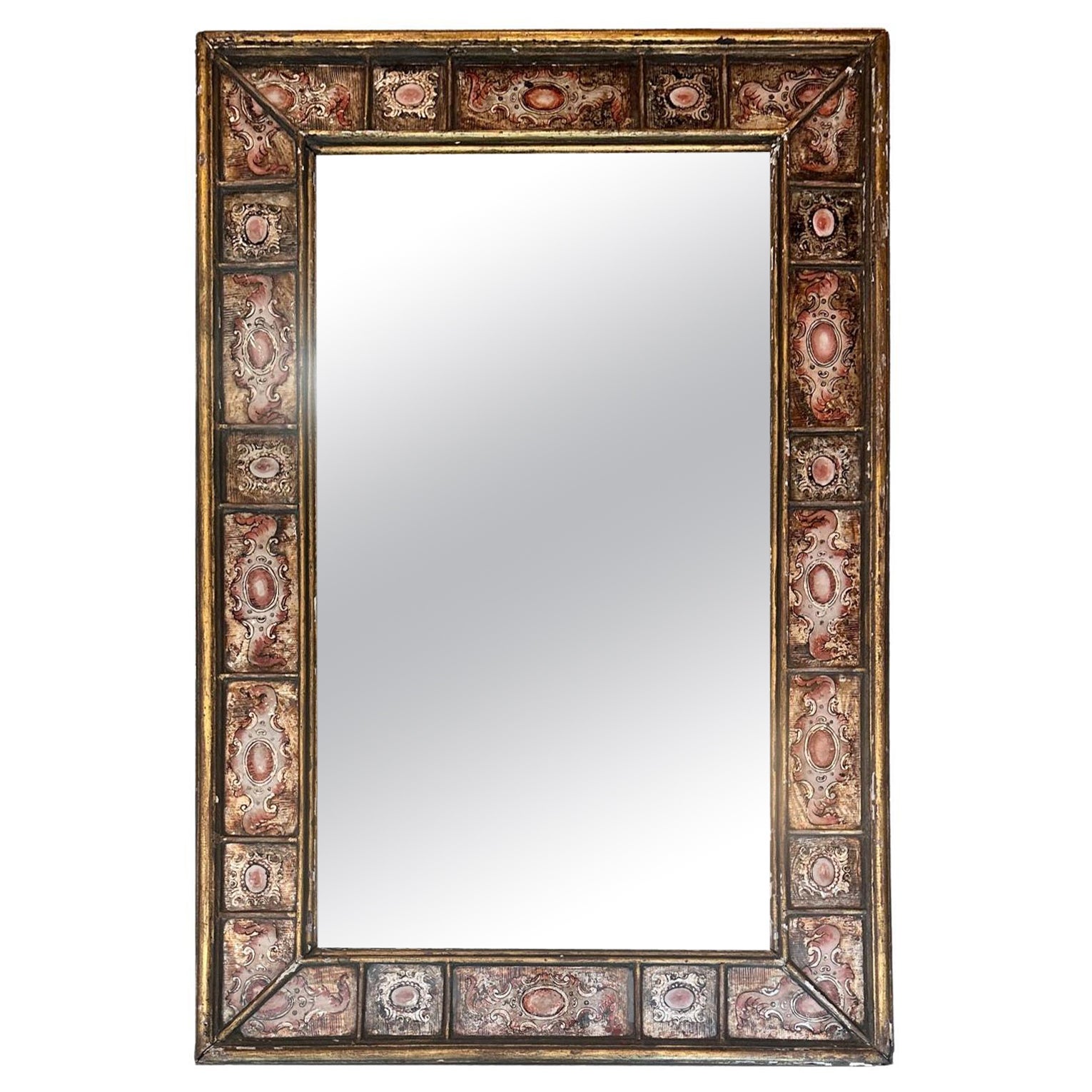Italian Verre Églomisé Mirror