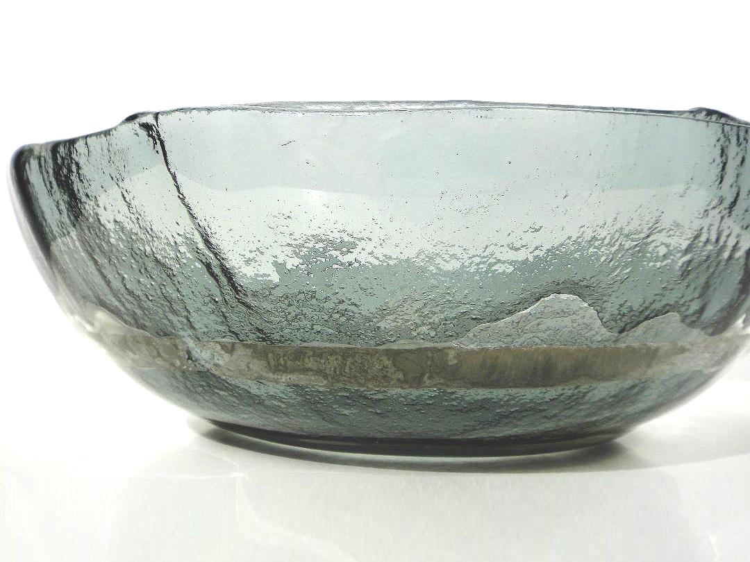 Italian Vetrofuso di Daniela Poletti Silver Leaf Art Glass Bowl In Excellent Condition For Sale In Miami, FL