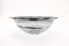 Italienische Vetrofuso di Daniela Poletti Glasschale aus Blattsilber:: einzigartig