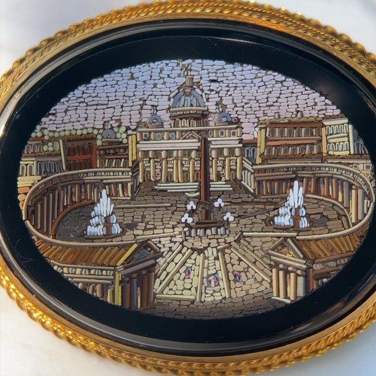 A Victorian Micro Mosaic Bar Brooch - Circa 1880s