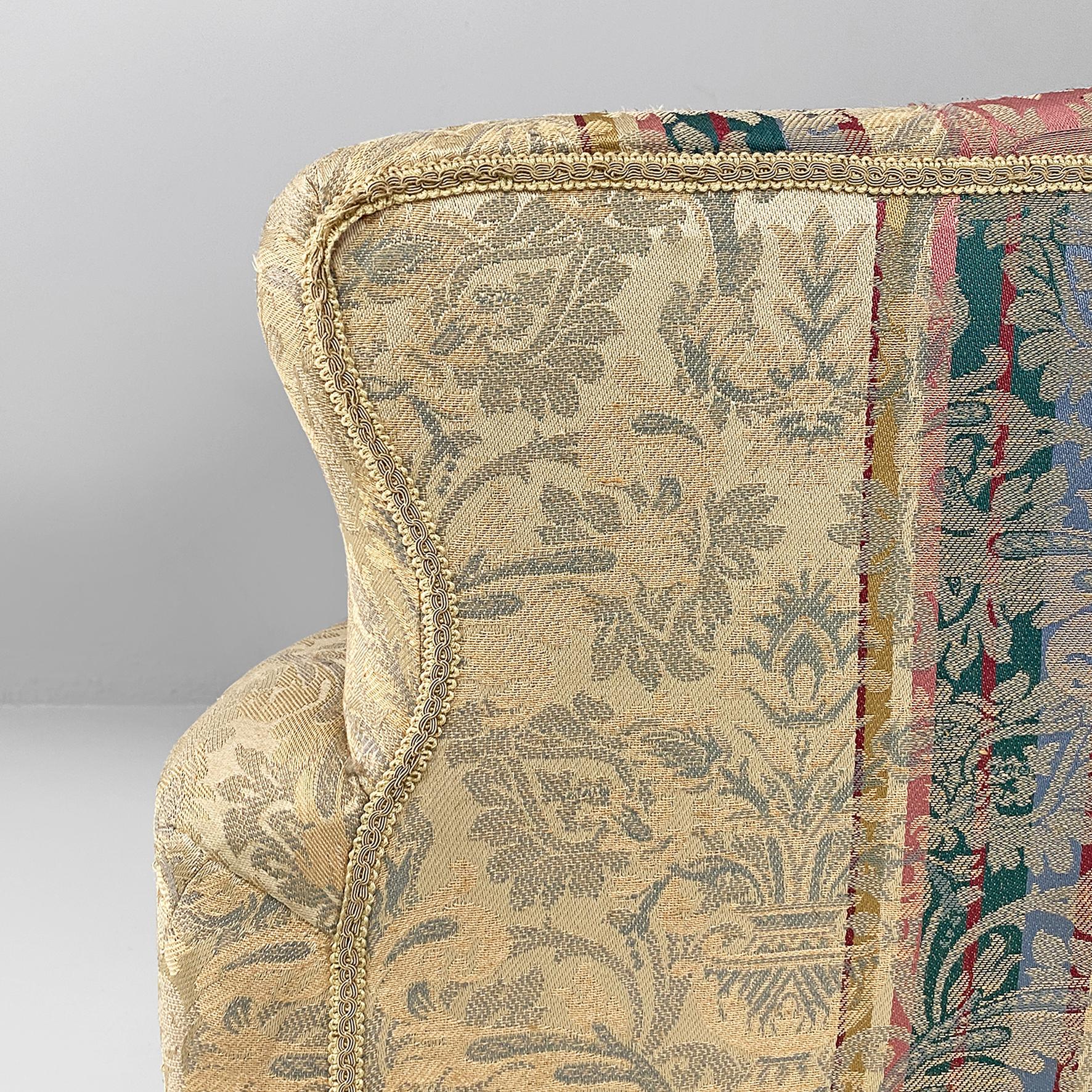 Italienisches Rundsofa aus Stoff im viktorianischen Stil oder modular, 1950er Jahre im Angebot 9