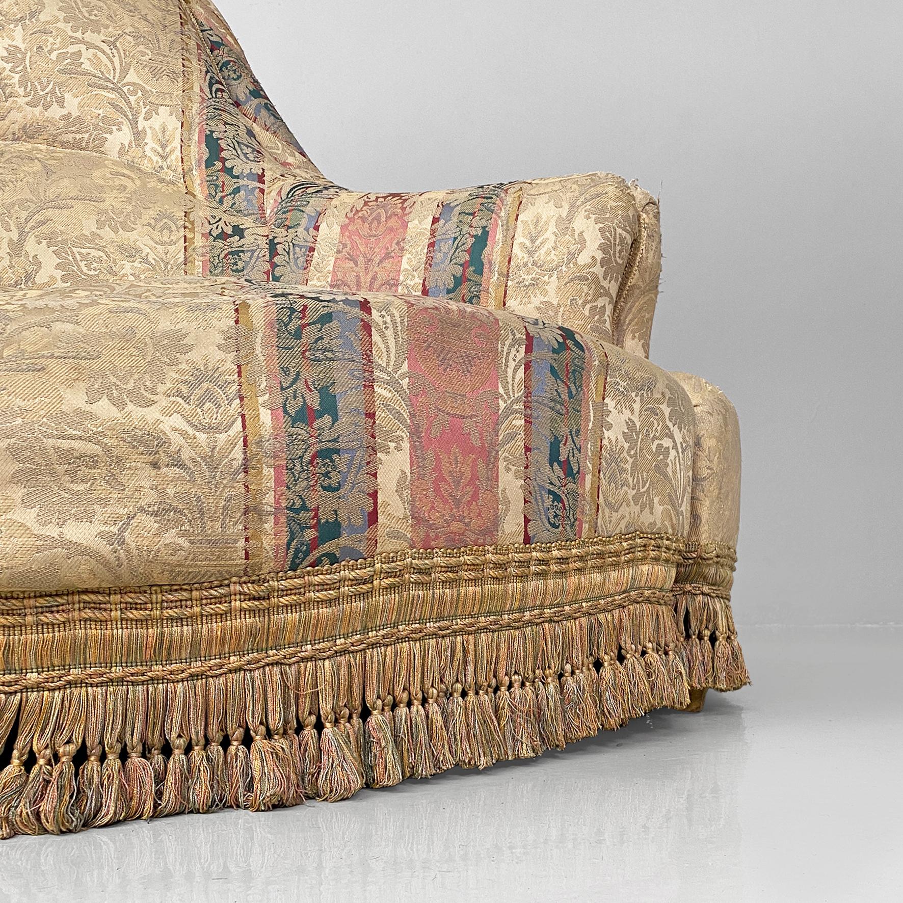 Italienisches Rundsofa aus Stoff im viktorianischen Stil oder modular, 1950er Jahre im Angebot 11