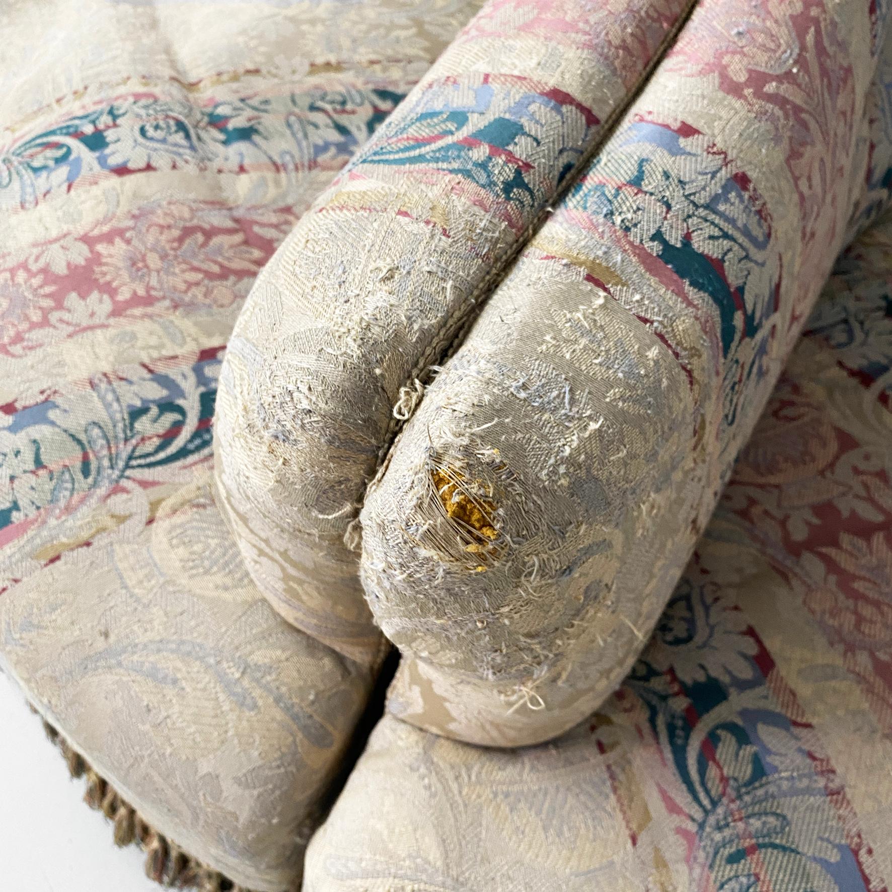 Italienisches Rundsofa aus Stoff im viktorianischen Stil oder modular, 1950er Jahre im Angebot 12