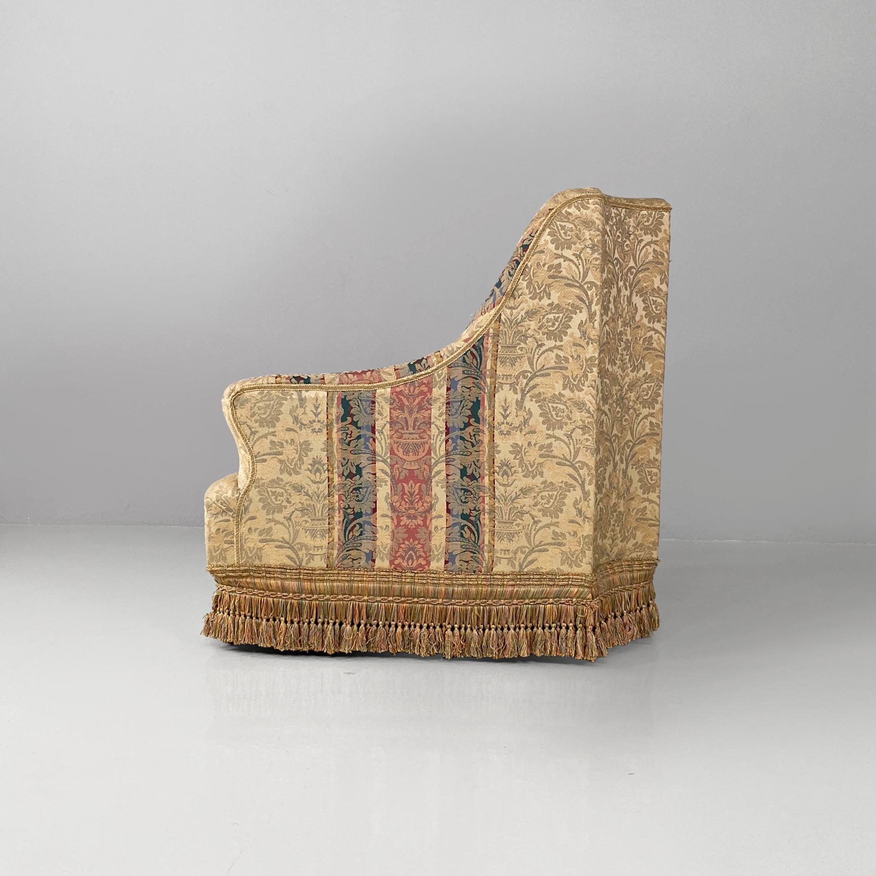 Italienisches Rundsofa aus Stoff im viktorianischen Stil oder modular, 1950er Jahre im Angebot 3
