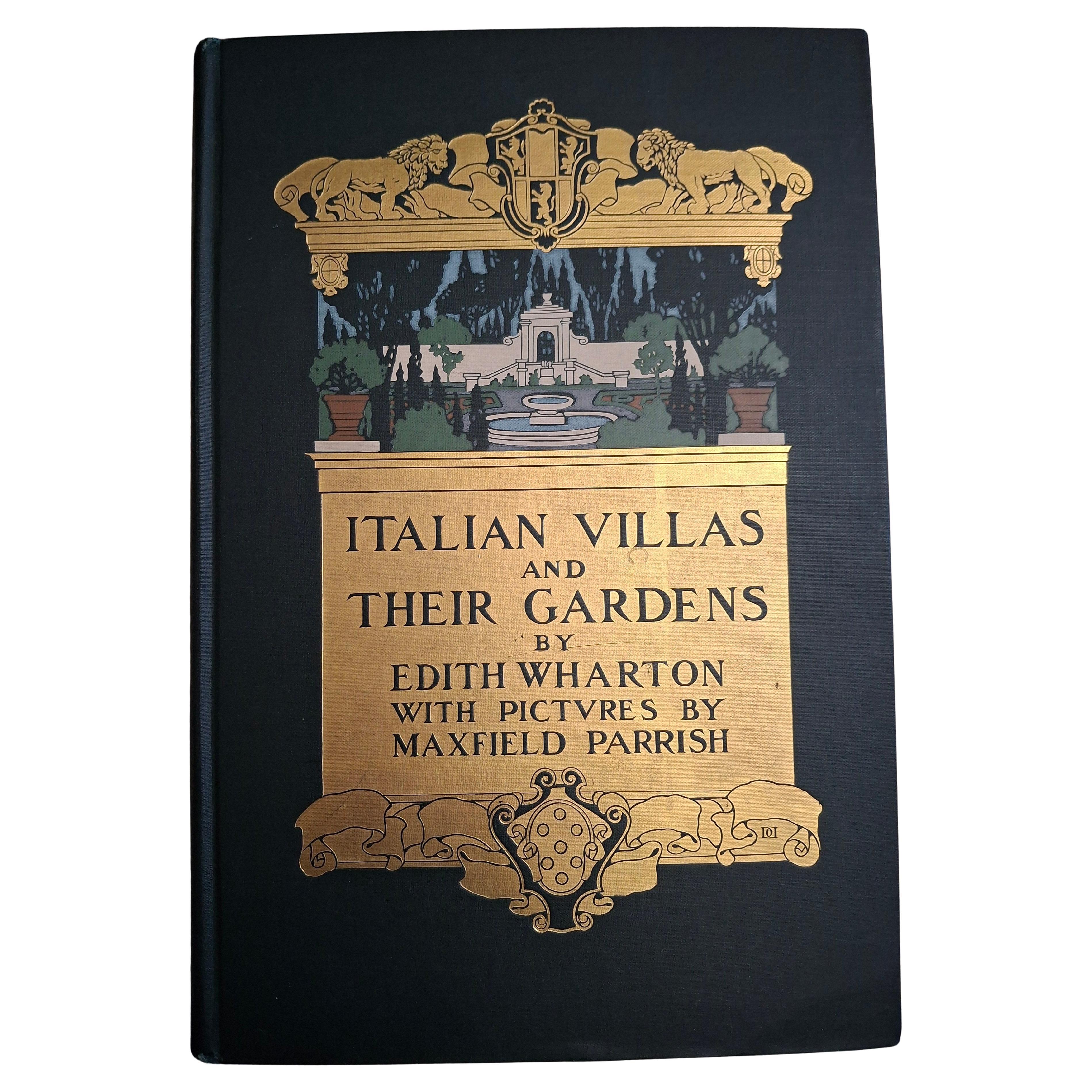 Italian Villas And Their Gardens by Edith Wharton
The Century Company, New York
First edition, 1904
Illustrated by Maxfield Parrish
In near fine condition in a custom made box.  Minor scratches on back cover and light rubbing to spine