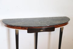 Tavolo Consolle Vinatge italiano in Wood e piano in marmo, anni '70