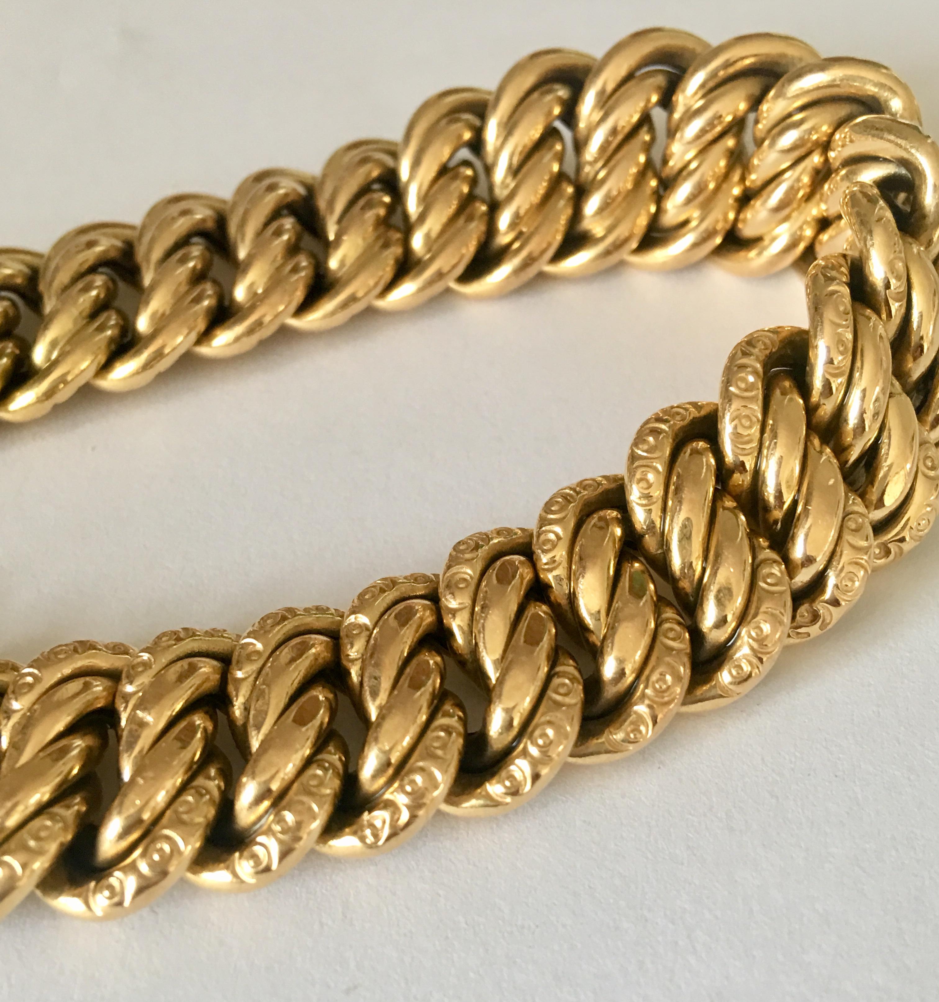 Retro Italian Vintage 18 Karat Yellow Gold Flexible Cuff Bracelet