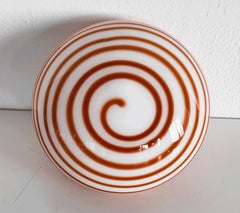 Empotrable Italiano Vintage 70s Murano Glass con Cristal Remolino