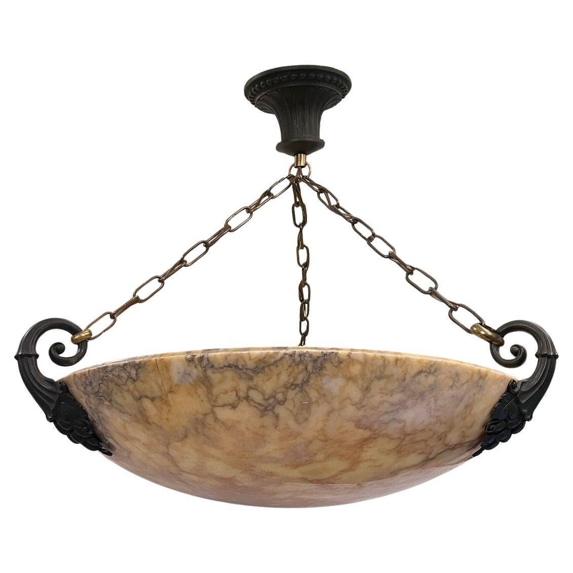 Italienische Vintage-Leuchte aus Alabaster im Angebot