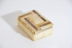 Italian Vintage Alabaster Trinket Box, circa 1970