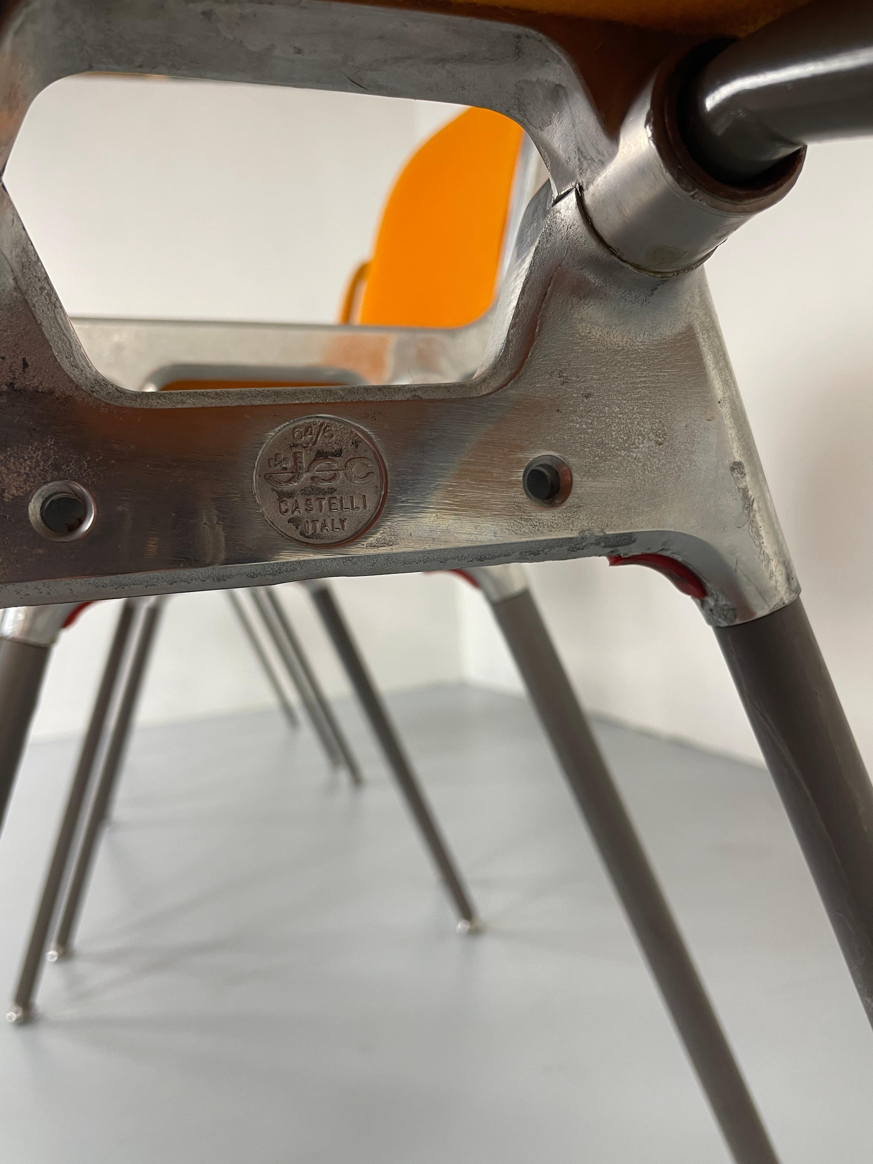 Italian Vintage Anonima Castelli 106 DSC Stacking Chairs Giancarlo Piretti For Sale 3