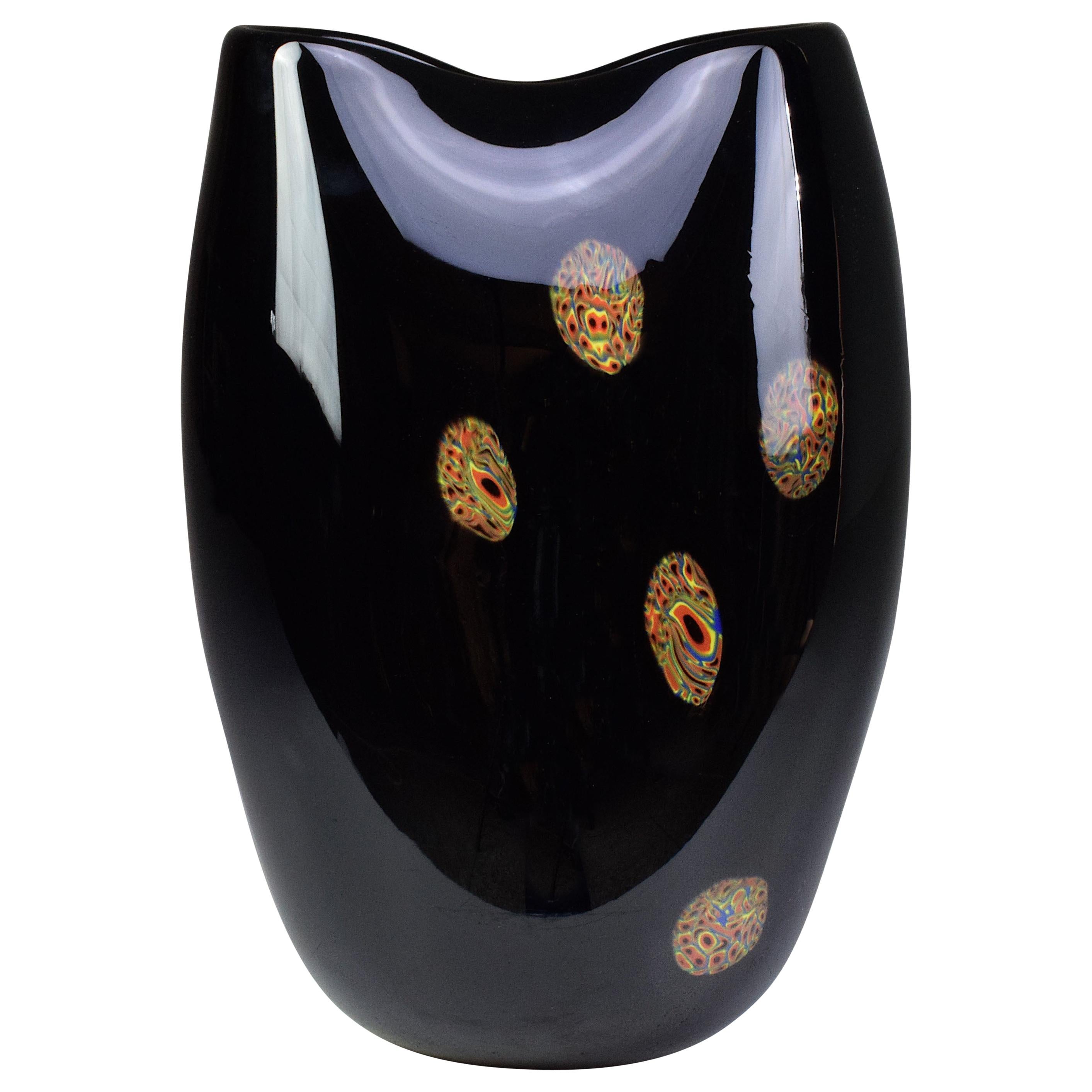 1970's Italian Vintage Murano Art Glass Vase