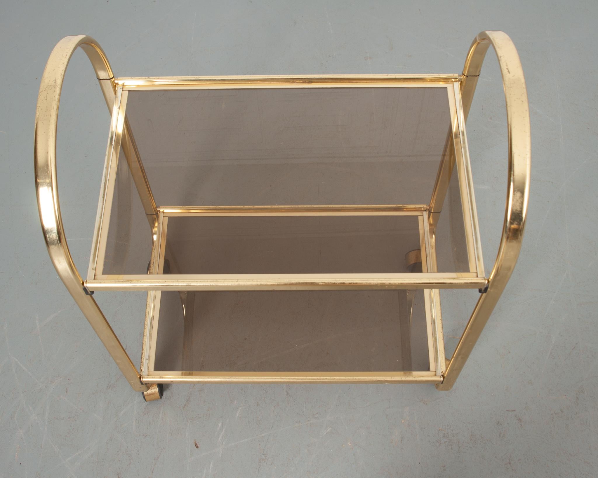 Metal Italian Vintage Bar Cart For Sale