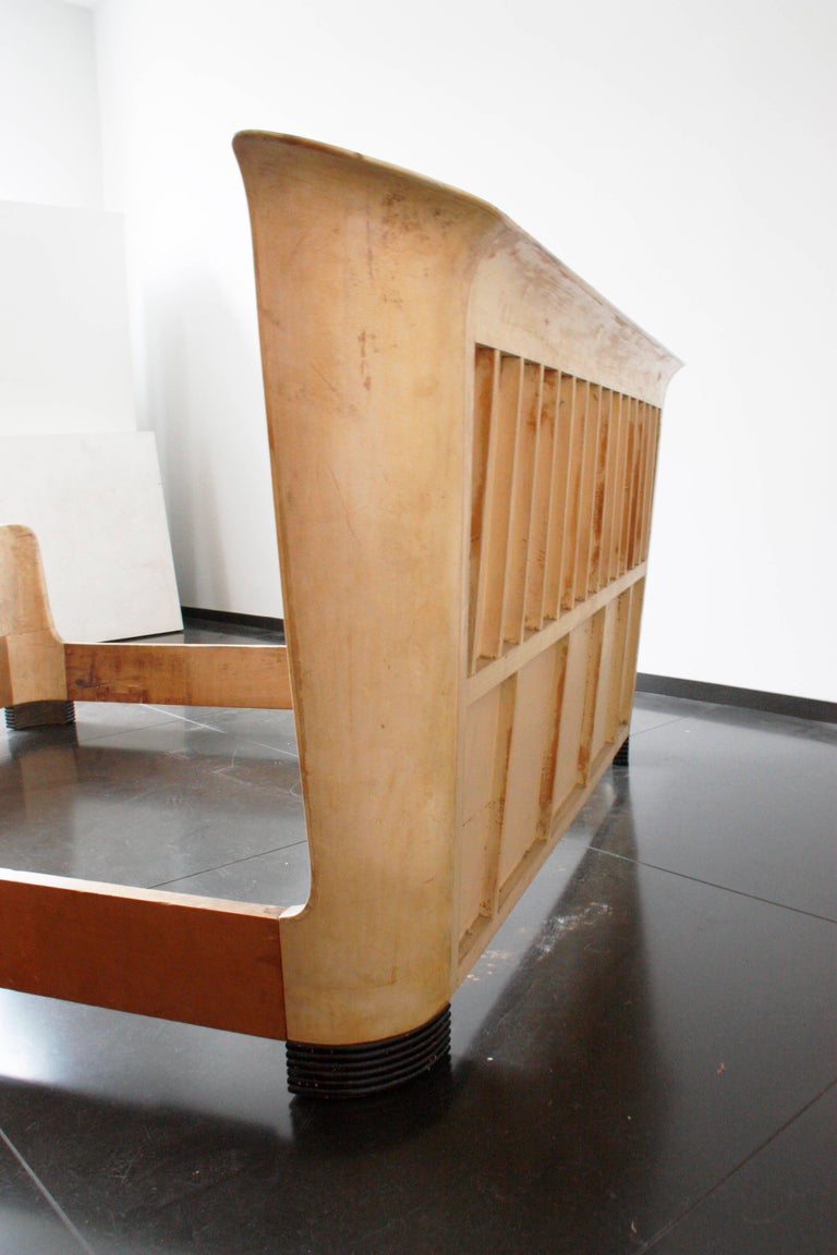 Italian Vintage Bed Frame in Vellum Attributed to Piacentini by