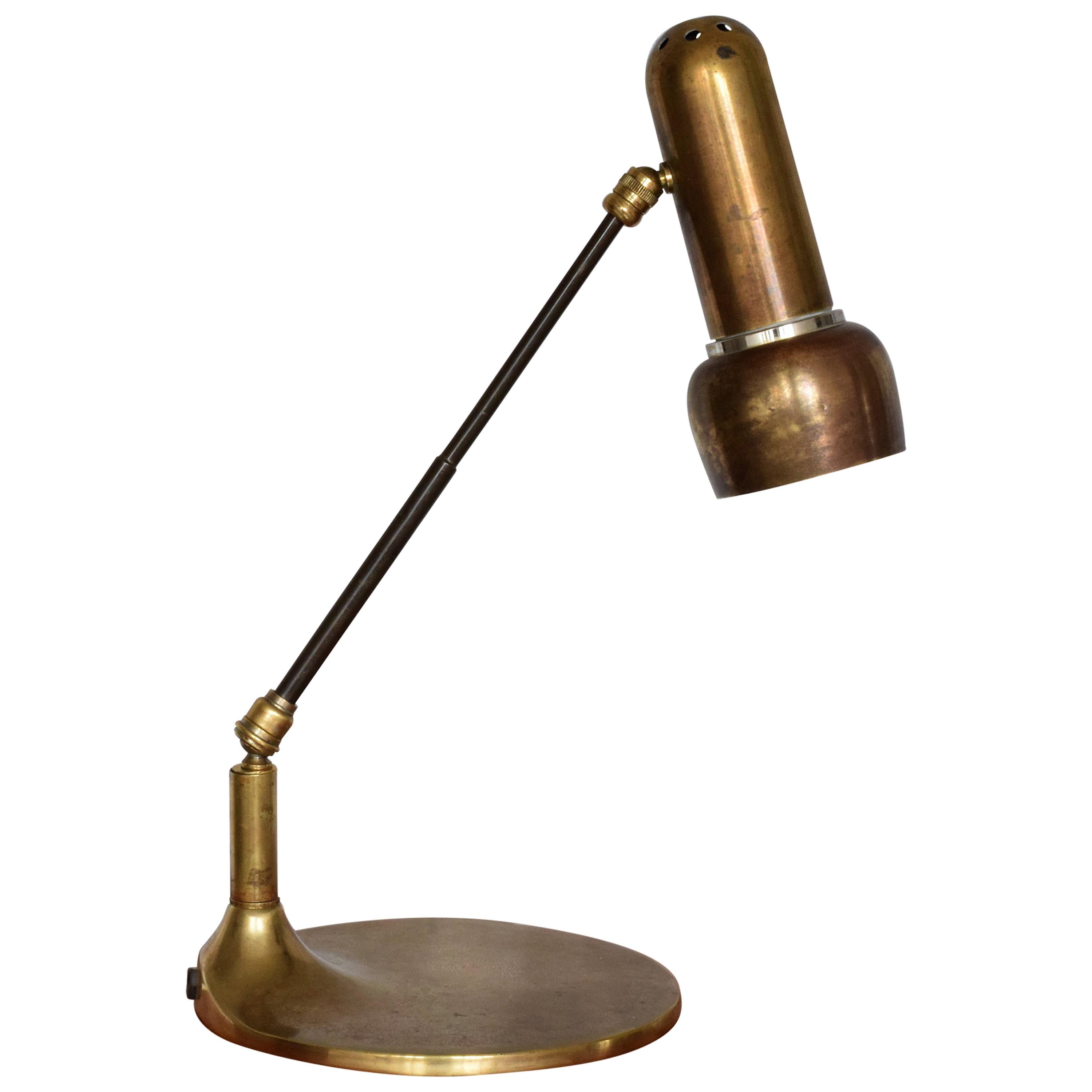 Italian Vintage Brass Articulating Lamp, 1950s