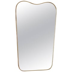 Italian Vintage Brass Mirror