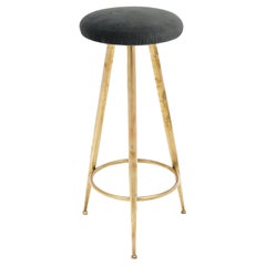 Italienischer Vintage-Messing-Hocker