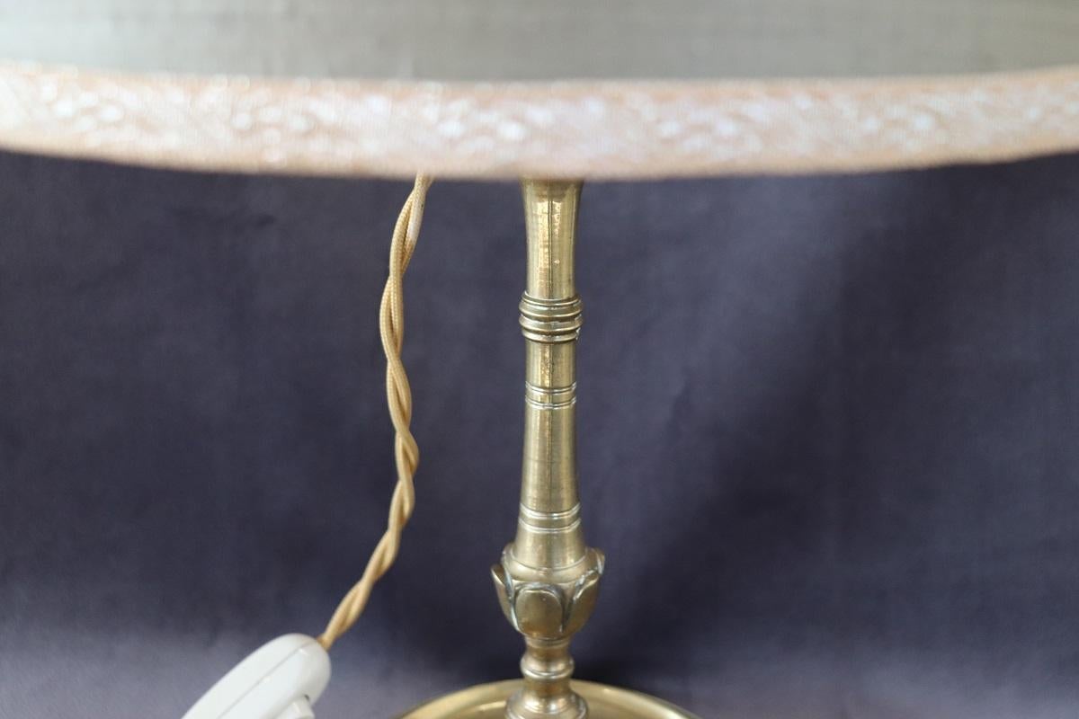 Italian Vintage Brass Table Lamp with Four Light Bulbs For Sale 5