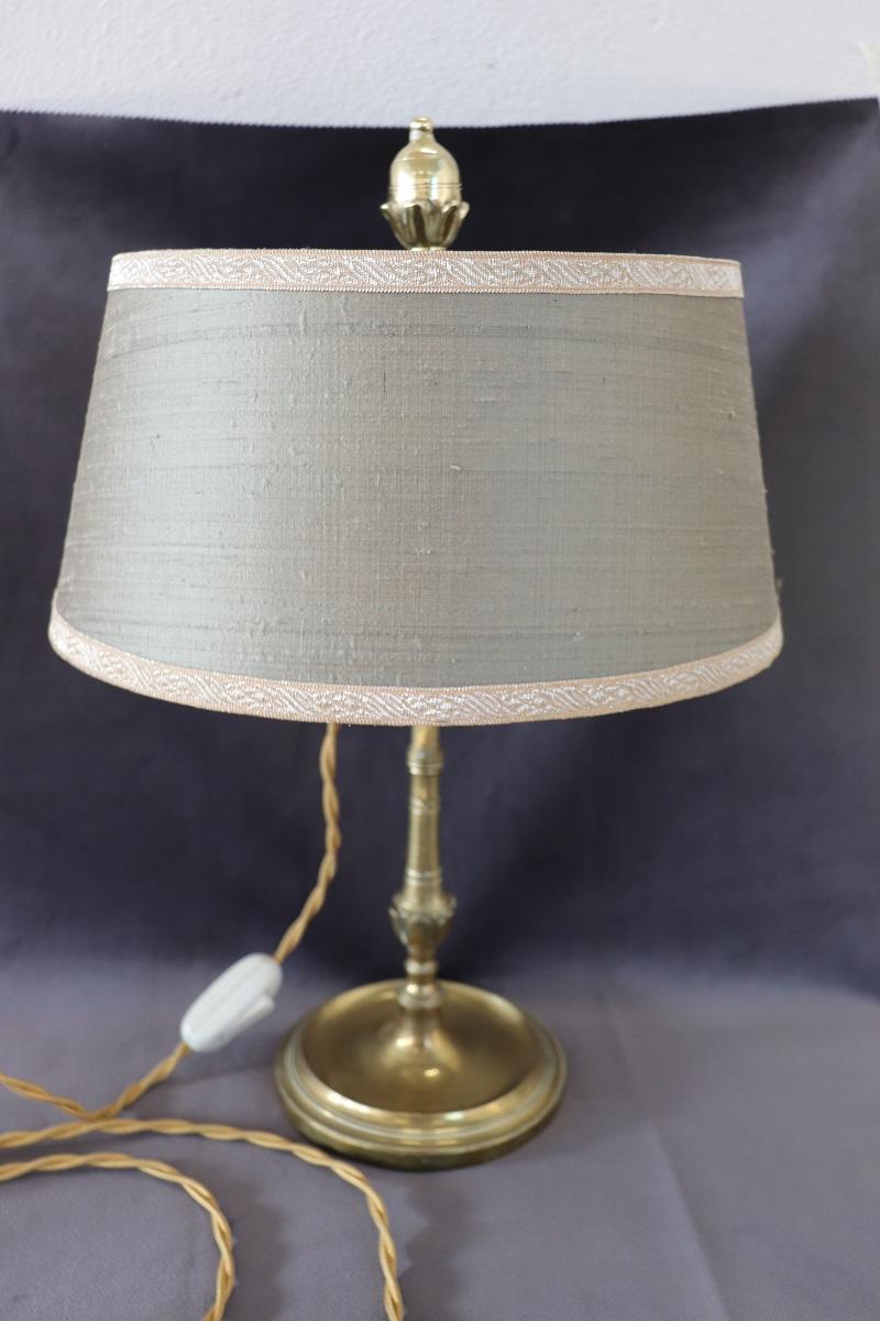 Mid-Century Modern Italian Vintage Brass Table Lamp with Four Light Bulbs For Sale