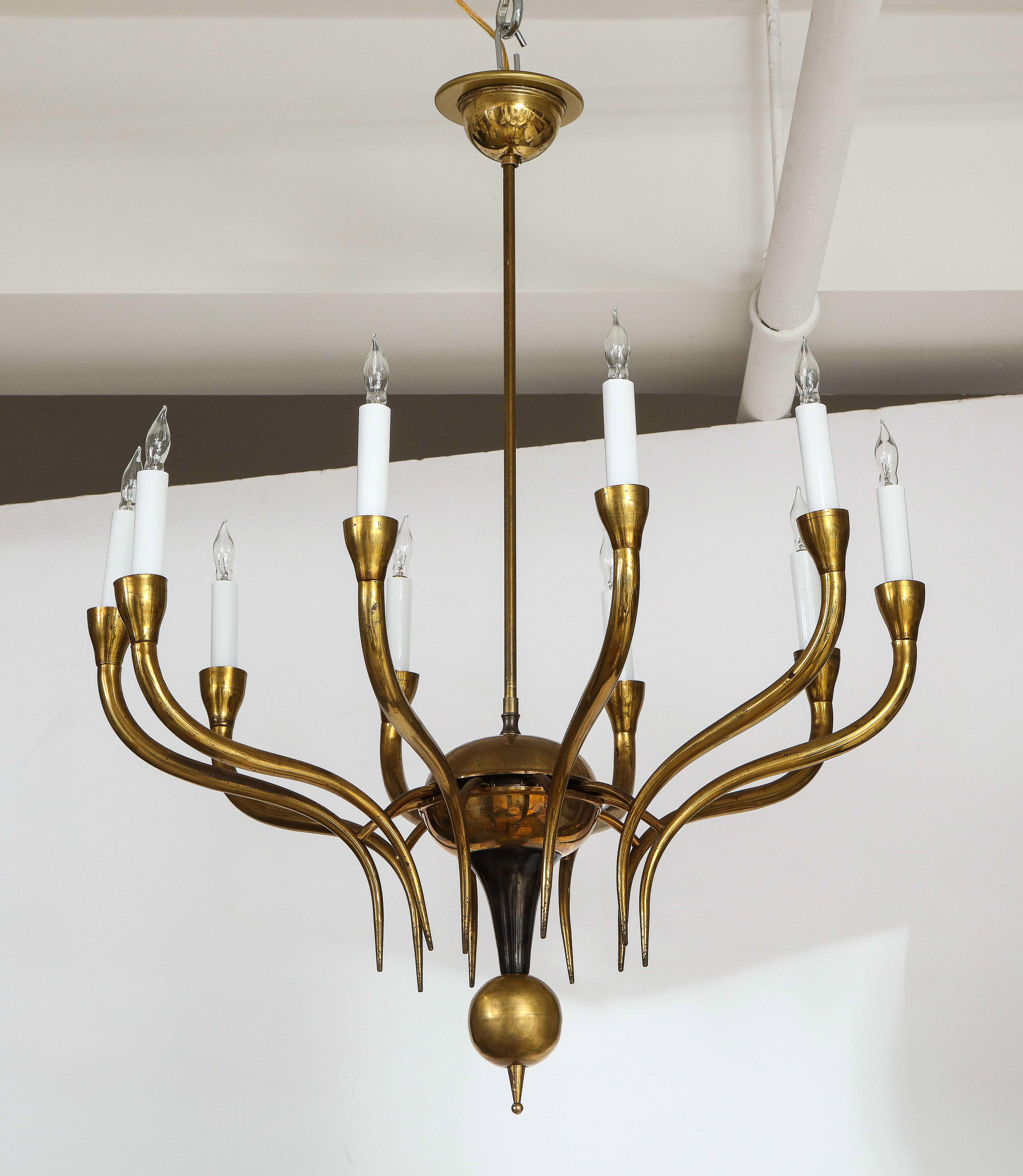 vintage italian brass chandeliers