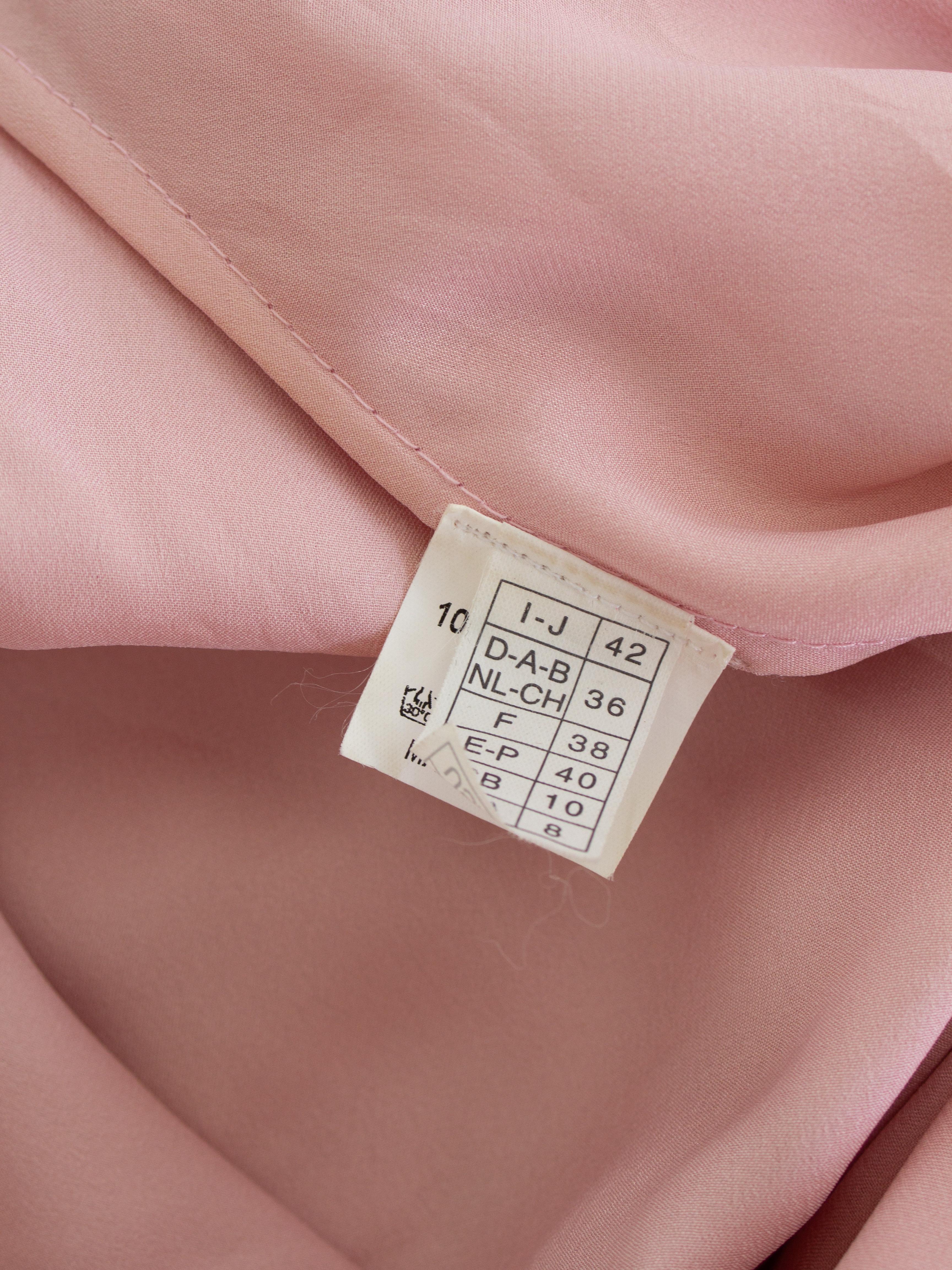 Italienisches Vintage Candy Pink Pailletten verziertes Seidenkleid mit Meerjungfrau im Angebot 8