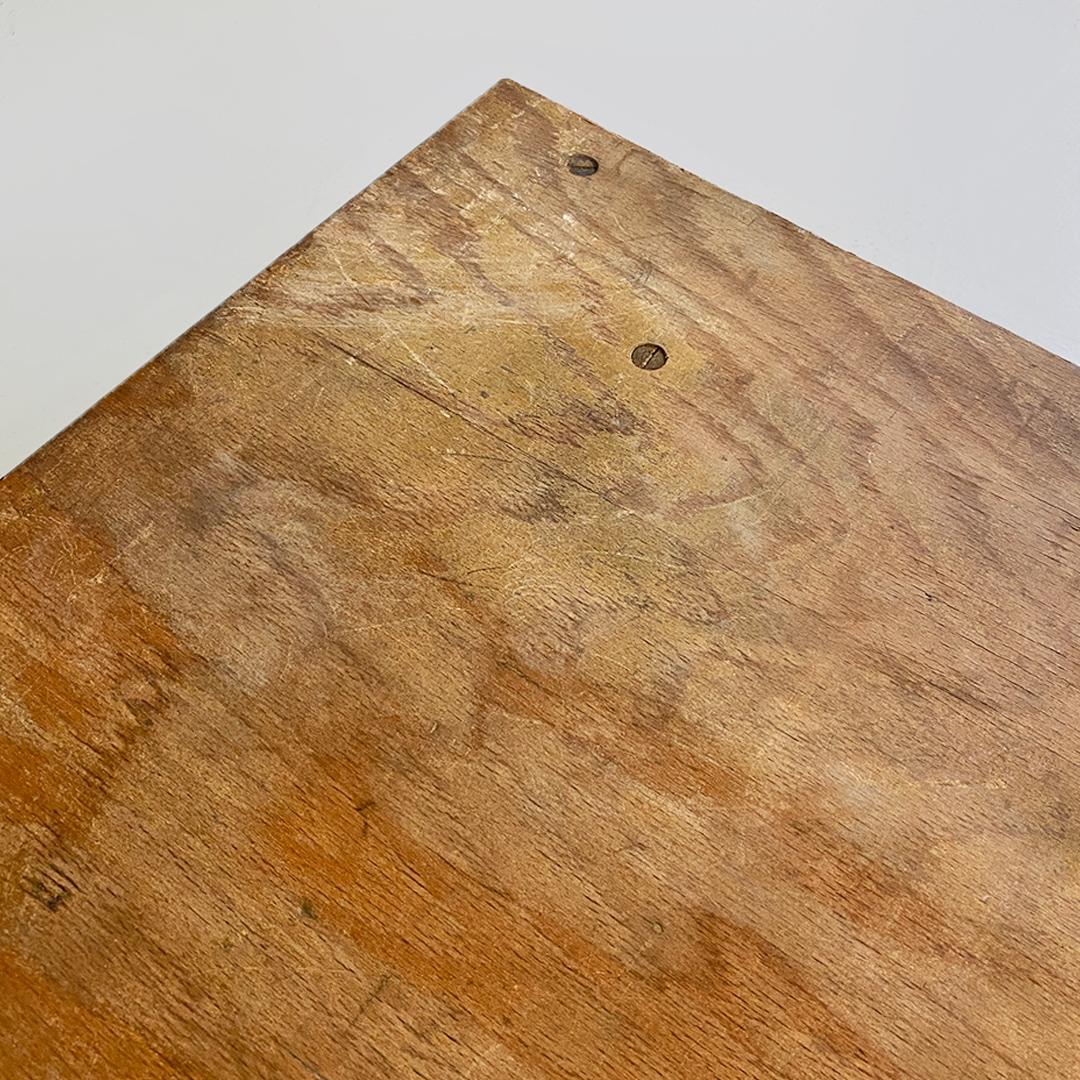 Italienischer Vintage-Aufbewahrungswagen aus Gusseisen und Holz für italienische Staatsbahnen, 1930er Jahre im Angebot 5