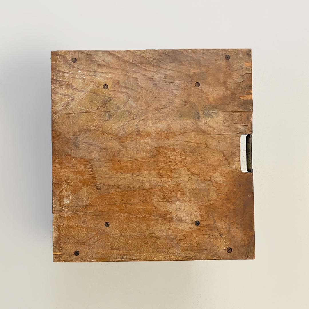 Italienischer Vintage-Aufbewahrungswagen aus Gusseisen und Holz für italienische Staatsbahnen, 1930er Jahre im Angebot 2