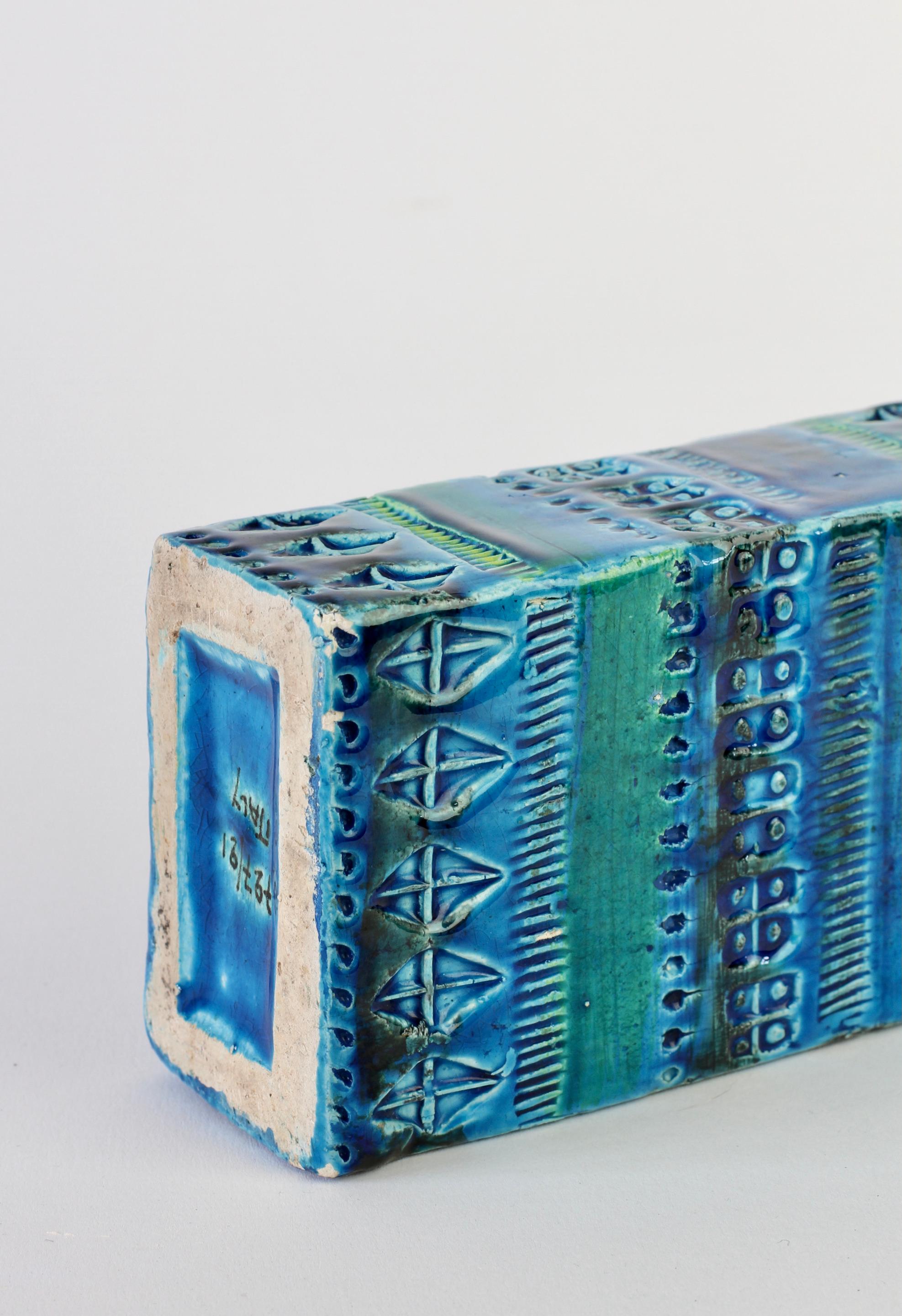 Italienische Keramikvase Rhimini Blau von Aldo Londi für Bitossi, um 1960 im Angebot 9