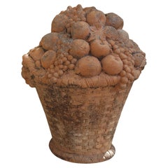 Centre de table en terre cuite "Cesto di Frutta Impruneta" Vintage italien