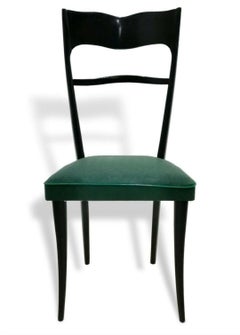 Italian Vintage Chair, in Wood and Skay, 1960s