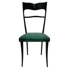 Italian Vintage Chair, in Wood and Skay, 1960s