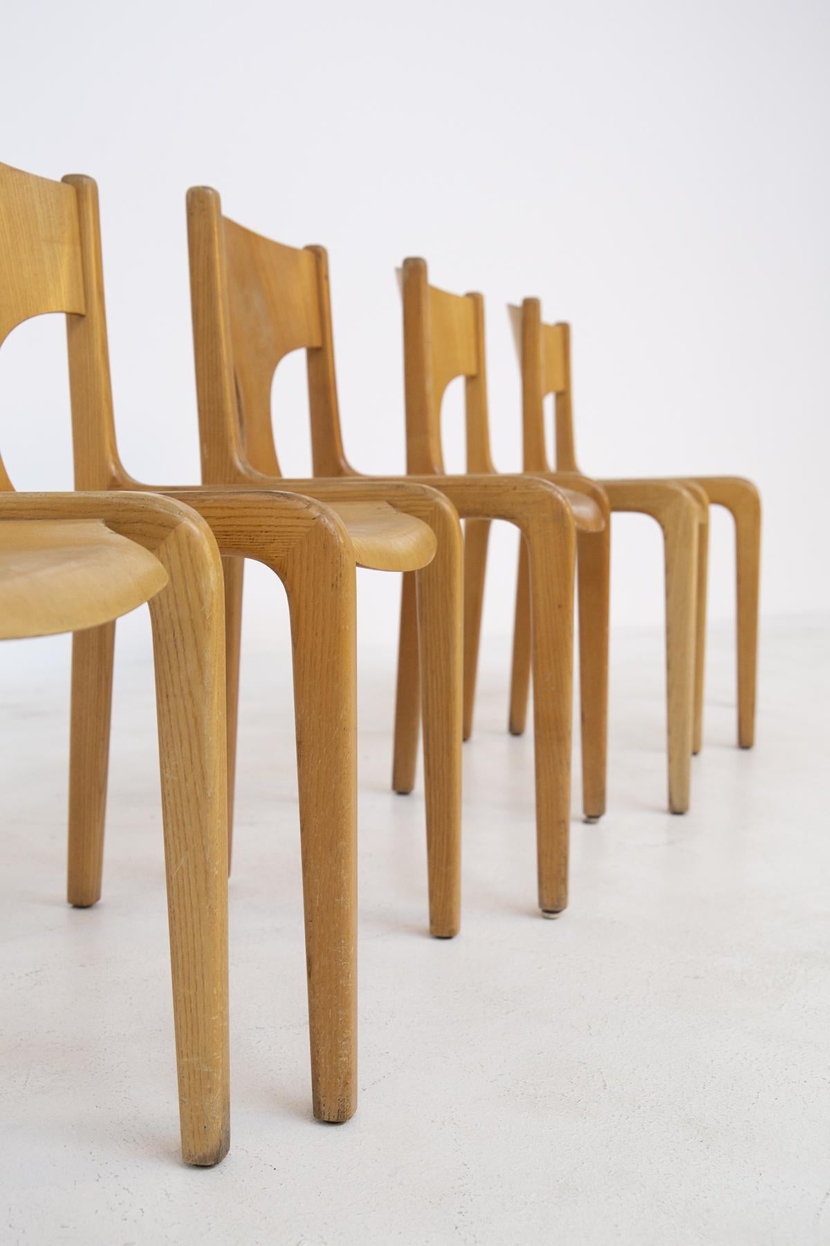 Italian Vintage Chairs by Savini for Pozzi, 1960s 2