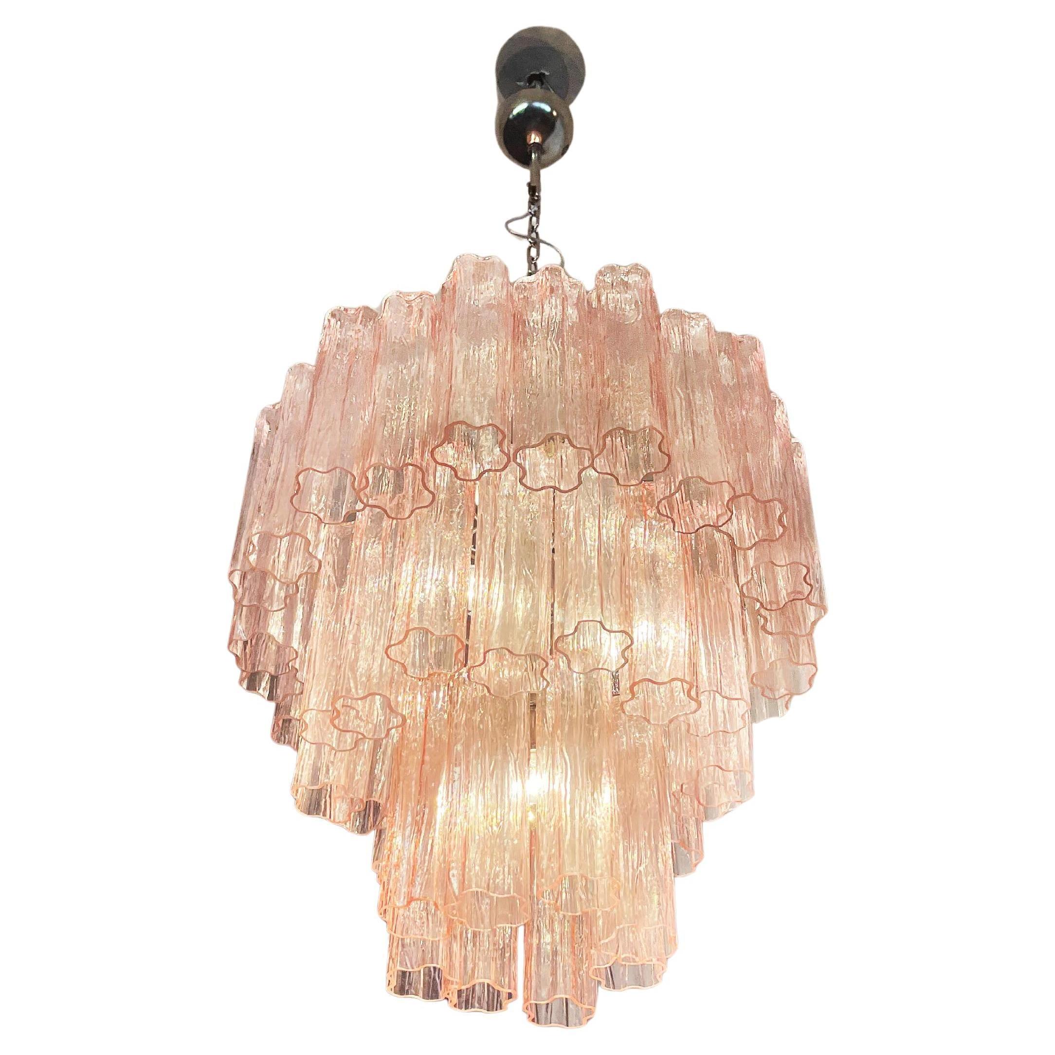 Italian Vintage Chandelier in Murano Glass, Nickel-Plated Metal, 1980s