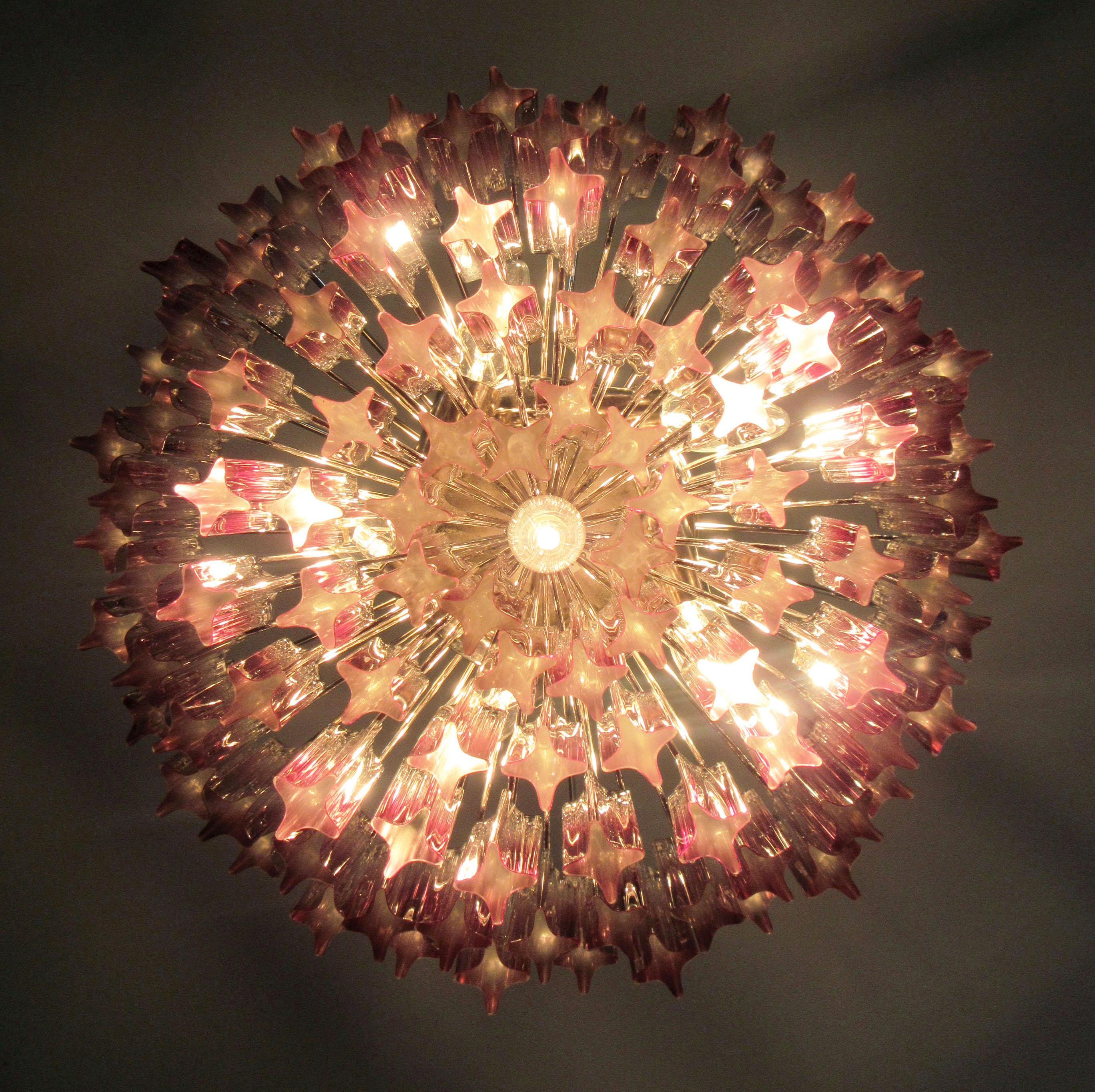 Italian Vintage Chandelier, Murano, 1980s For Sale 4