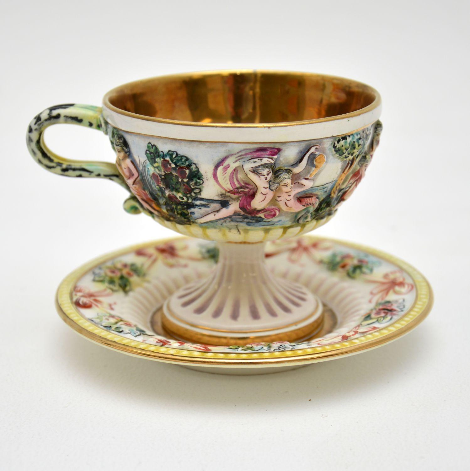 Italian Vintage China Tea Set, De Biagi RS Marino In Good Condition In London, GB