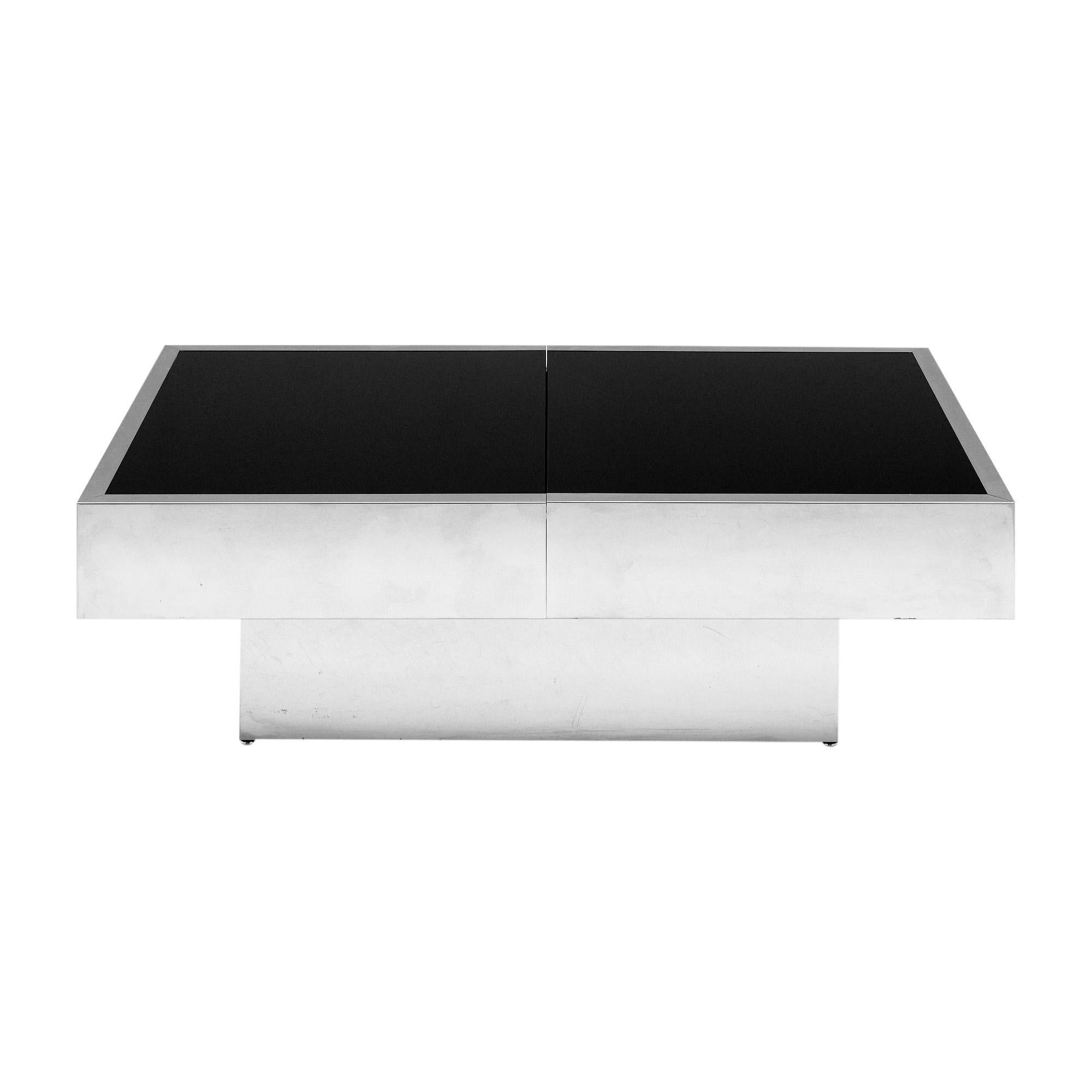 Italienischer verchromter Vintage-Couchtisch von Willy Rizzo (Moderne)