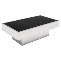 Italienischer verchromter Vintage-Couchtisch von Willy Rizzo