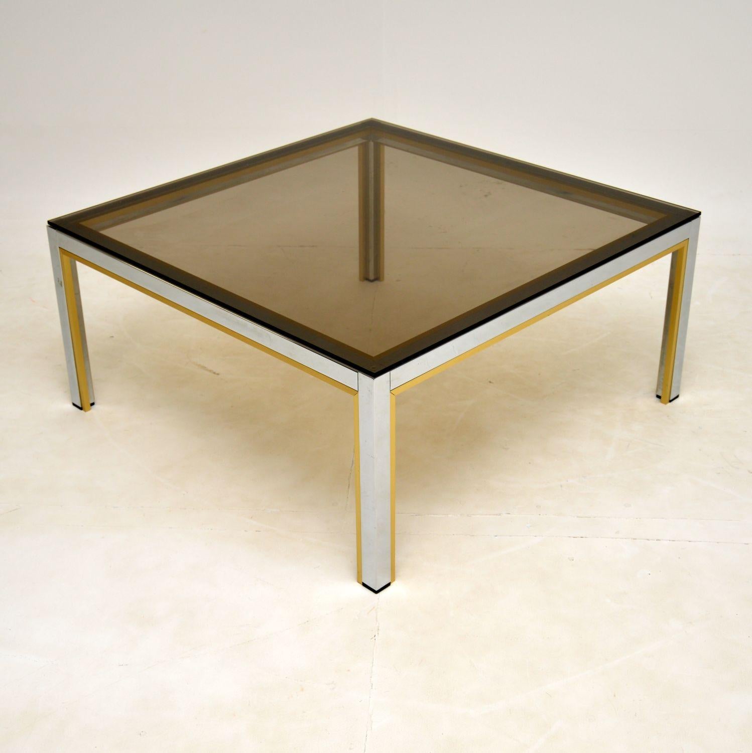 Italian Vintage Chrome Coffee Table by Zevi In Good Condition For Sale In London, GB