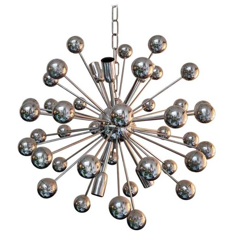 Italian Vintage Chromed Steel Sputnik Chandelier by Valenti, 1970s at  1stDibs | vintage sputnik chandelier, bouclair sputnik