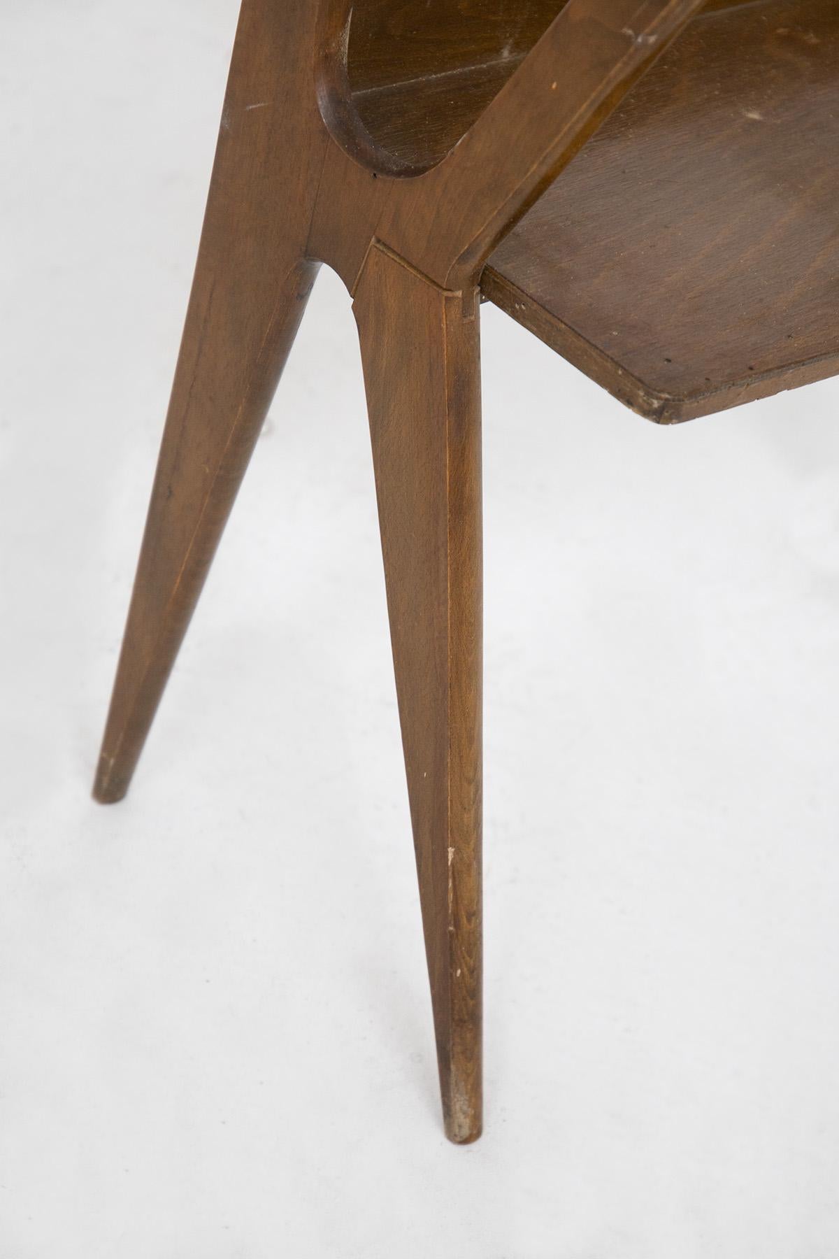 Mid-Century Modern Table console italienne vintage en bois en vente