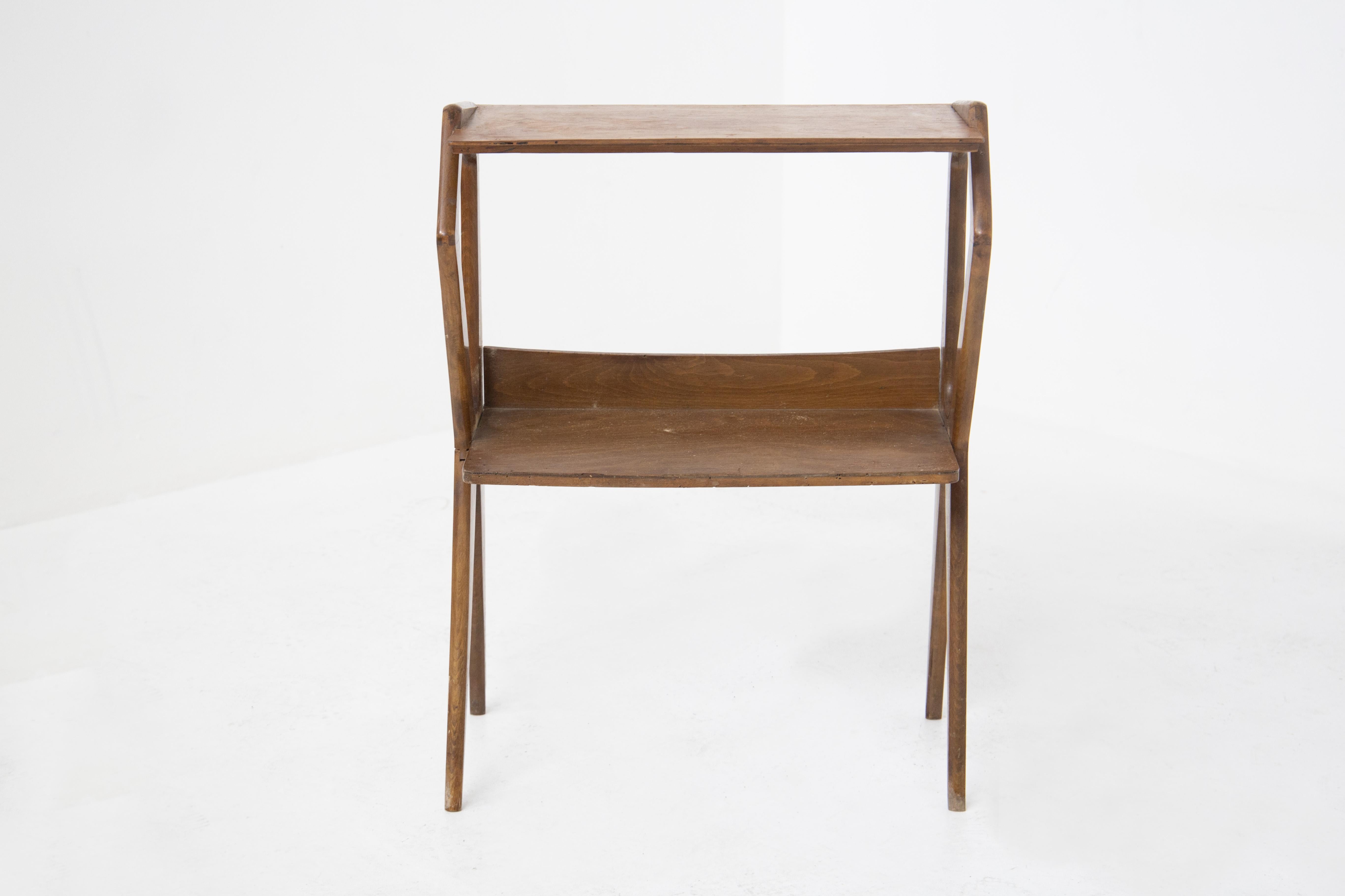 Table console italienne vintage en bois Bon état - En vente à Milano, IT